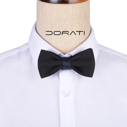 پاپیون مشکی سورمه ای ساتن 7166