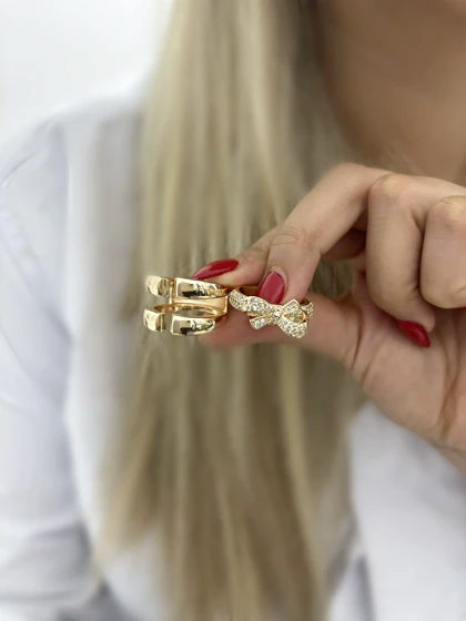 انگشتر فشن زنانه پاپیون دوکاربره 864