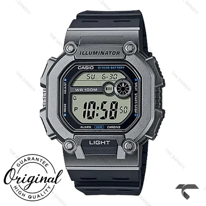 ساعت کاسیو مردانه W-737H-1A2V اصل دودی مشکی Casio-11951-G