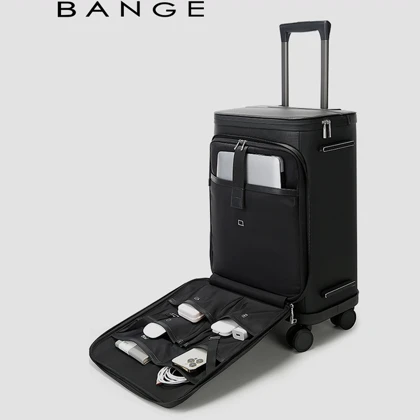 چمدان چرخ‌دار 20 اینچی ضدآب و ضدسرقت 52 لیتری بنج Bange QL701
