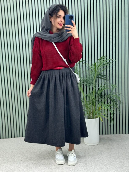 دامن پشمی جناغی