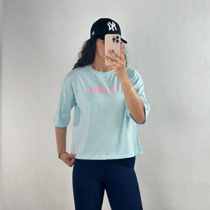 تیشرت کراپی نخ پنبه زنانه 10502 اچ اند اچ