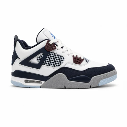 کفش و کتانی مردانه ساق‌دار مدل جردن NIKE AIR JORDAN 4 رنگ سفید سرمه ای کد 2146