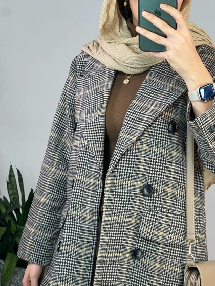 پالتو پشمی آستردار ترنج