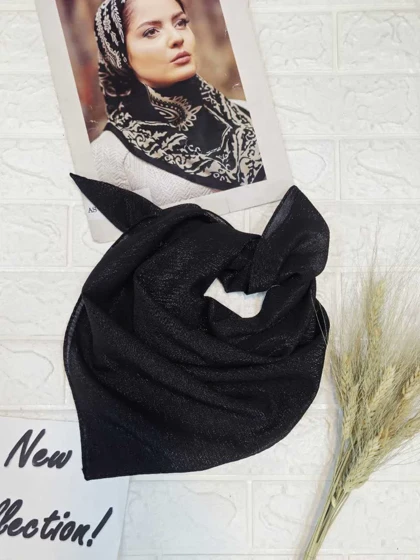 مینی اسکارف کریشه لمه دار کد 258