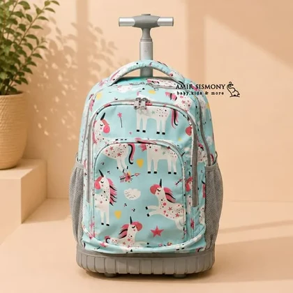 کیف مدرسه چرخدار کودک طرح فانتزی