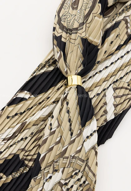 دستمال گردن طرح دار پلیسه کد1005458