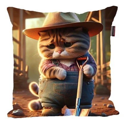 کوسن مدل گربه غمگین بامزه کد3252