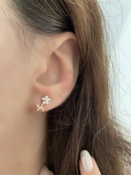 گوشواره های میخی مرواریدی ژوپینگ