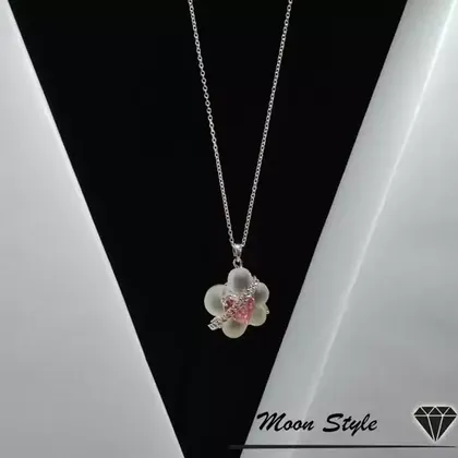 گردنبند دخترونه استیل گل قلبی ارسال رایگان