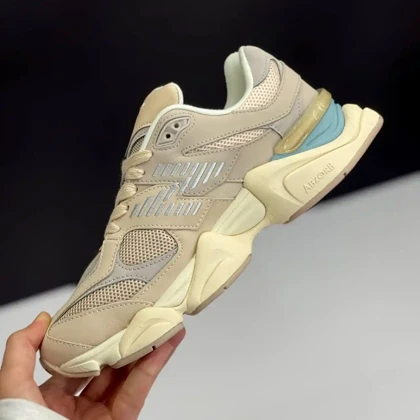 کتانی نیوبالانس 9060 کرم آبی New Balance 9060 Cream Blue