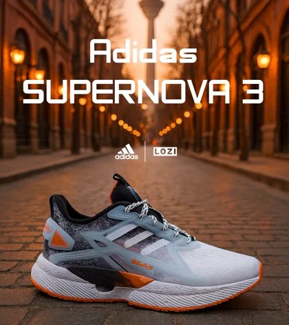 کفش کتانی مردانه و زنانه سفید فیلی نارنجی Adidas SUPERNOVA 3