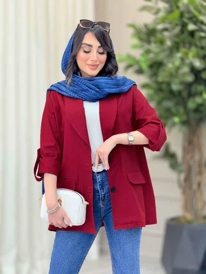 مانتو آستین پاگن جیب نما سادنا