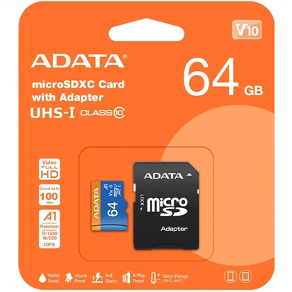 کارت حافظه microSDXC ای دیتا ADATA مدل Premier ظرفیت 64 گیگابایت کلاس 10