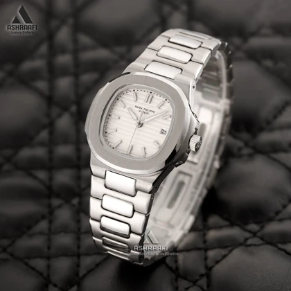 ساعت پتک فیلیپ ناتیلوس نقره‌ای Patek Philippe Nautilus SW1