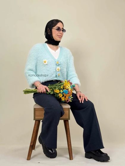 ژاکت پینترسی موهر ترک شکوفه