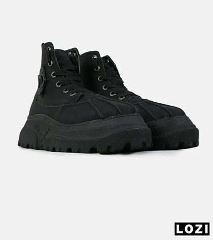 کفش کتانی ساق‌دار مشکی Naked Wolfe مدل 7623