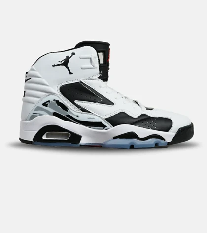 کفش کتانی ساق‌دار مردانه سفید مشکی Nike air jordan 6