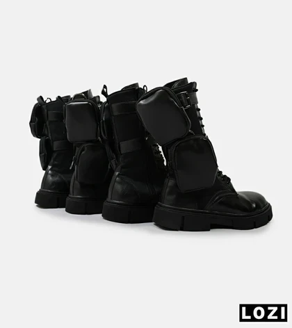 بوت مردانه بگ دار مشکی ZARA