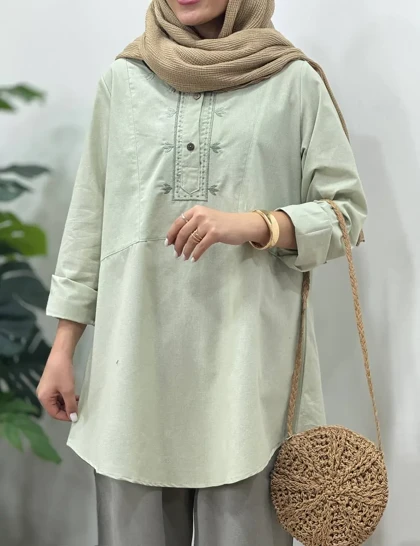 تونیک مانتویی گلدوزی فریناز 4
