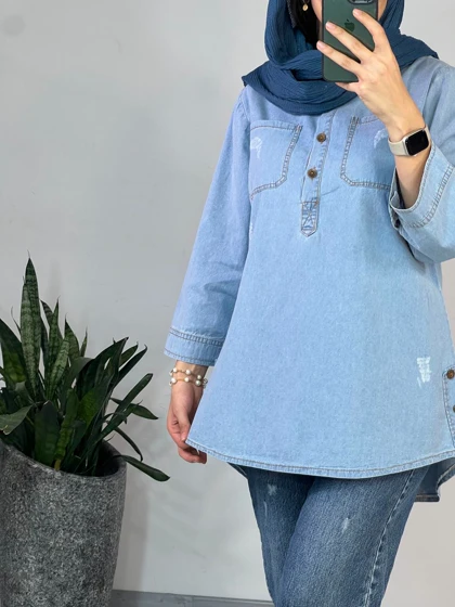 مانتو جین کاغذی خاطره
