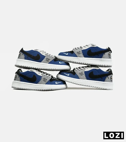 کفش کتانی مردانه و زنانه آبی طوسی نایک NIKE jordan Vodoo مدل 6328