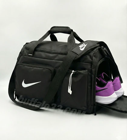 ساک ورزشی نایکی (Nike) 069 مشکی ضد آب و جاکفشی دار (سایز بزرگ)