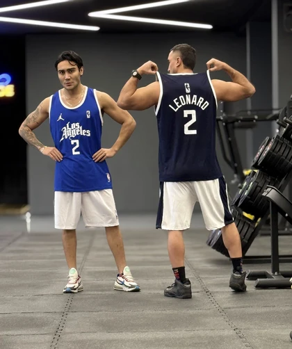 ست بسکتبالی لس آنجلس (Los Angeles) پارچه فلامنت سوزنی طرح آجری (8 رنگ)