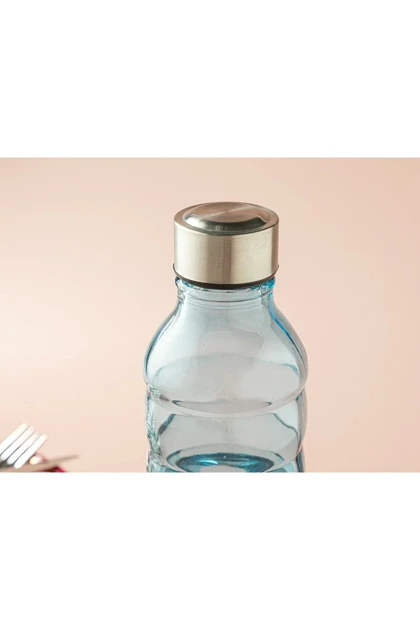 بطری شیشه‌ای Caprice English Home 750 ml - فیروزه‌ای