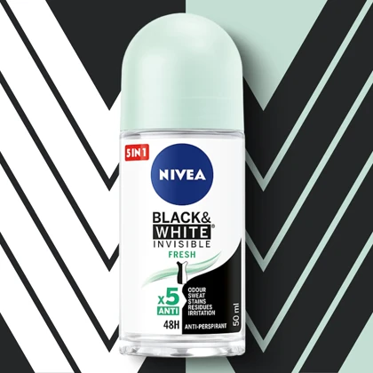 رول ضد تعریق زنانه نیوآ, مدل Black & White Fresh 48H حجم 50ml