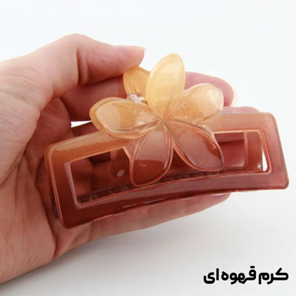 کلیپس دخترانه مدل گل دو رنگ