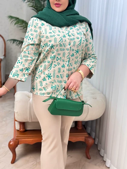 شومیز لینن نجوا 3071