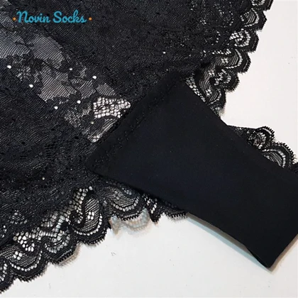 ست شورت و سوتین زنانه شاندرمن مدل فنردار گیپور گل‌دار کد 5080-2464-04