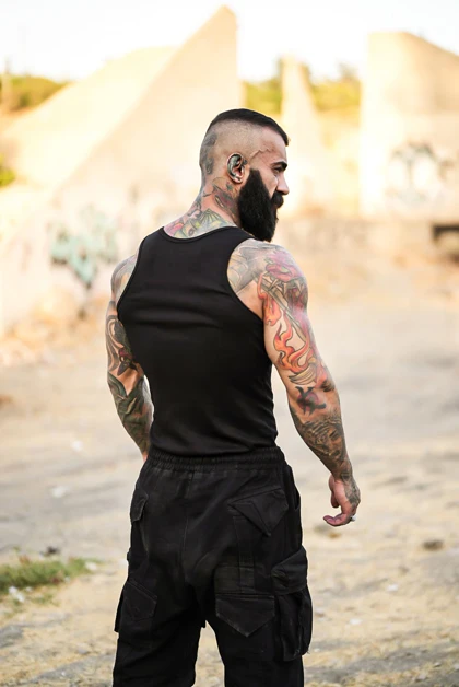 رکابی تنک تاپ ساده کوپ آیسان اسلامی مشکی OLD SCHOOL