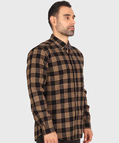 پیراهن مردانه پشمی چهارخانه 0160