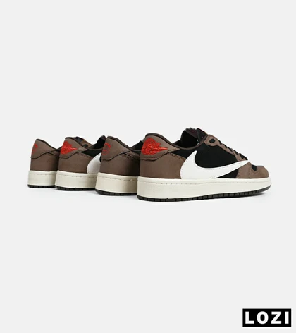 کفش کتانی مردانه قهوه ای مشکی نایک NIKE travis scott