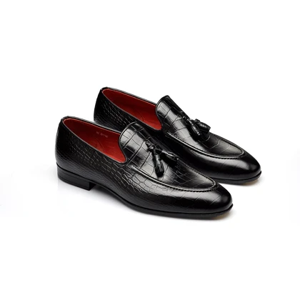 Printed Croc Tassel Loafer S351