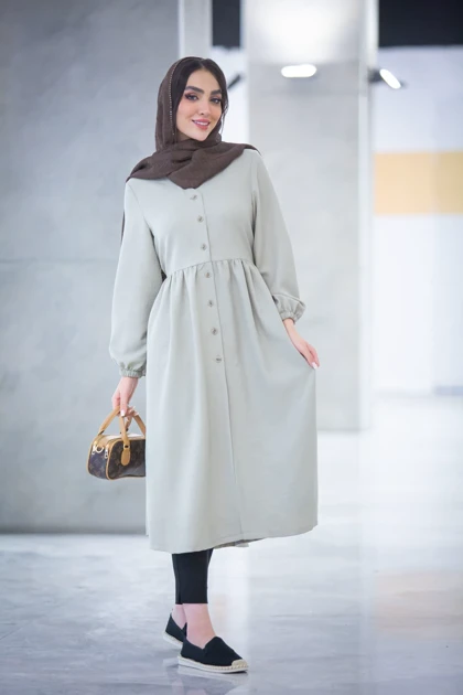 مانتو لوئیز جودون یقه هفت بلند