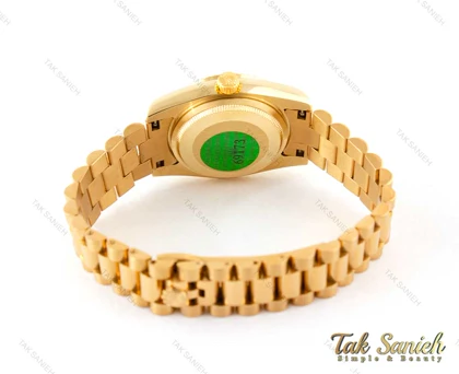 ساعت رولکس زنانه طلایی مدل دیت جاست Rolex-3621-L