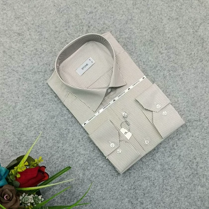 پیراهن راه راه استین بلند مردانه _ قواره کلاسیک _استایل رسمی