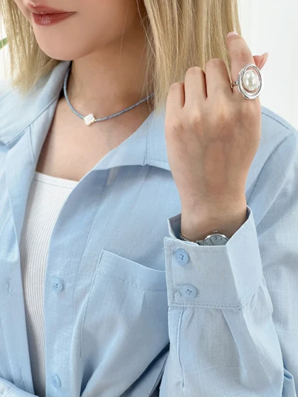 شومیز جلو گره‌ای زنانه مبینا