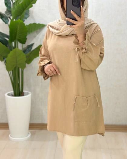 C052- تونیک جیب‌دار