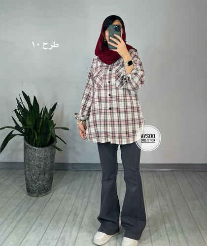 مانتو چهارخونه ترنج