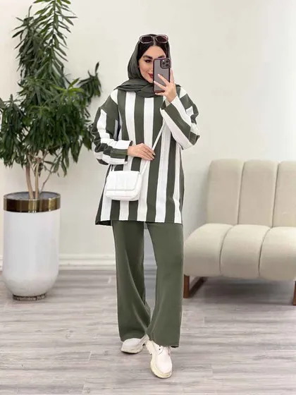 ست بافت راه راه مهناز