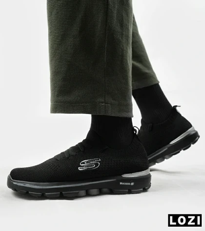 کفش کتانی بزرگ پا مشکی اسکیچرز SKECHERS