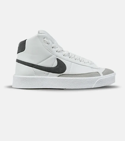 کفش کتانی ساق‌دار مردانه و زنانه سفید طوسیNike Blazer Low 77 مدل 7931