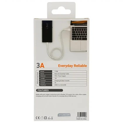 کابل میکرو یو اس بی 3 آمپر هایکو استار Hicostar مدل 119M طول 1 متر