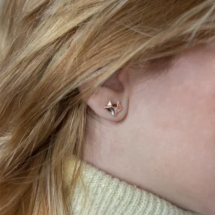 گوشواره روبی بزرگ نقره_ Ruby Earpins big