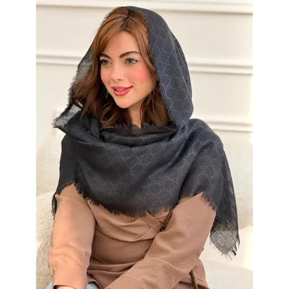 شال نخی حصیری دورریش طرح گوچی