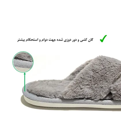 دمپایی حوله ای زنانه نیکتا مدل 550-1 کد RS-GY-178